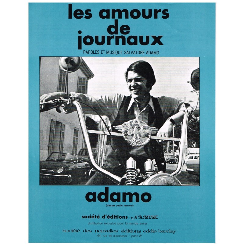 PARTITION ADAMO﻿ - LES AMOURS DE JOURNAUX