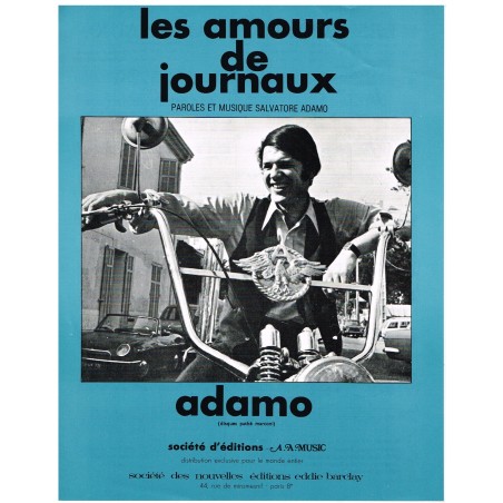 PARTITION ADAMO﻿ - LES AMOURS DE JOURNAUX