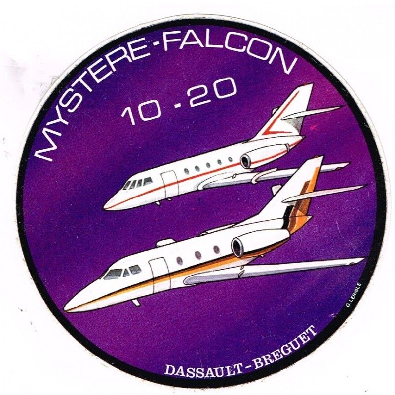 AUTOCOLLANT MYSTERE-FALCON 10 - 20 - DASSAULT BREGUET