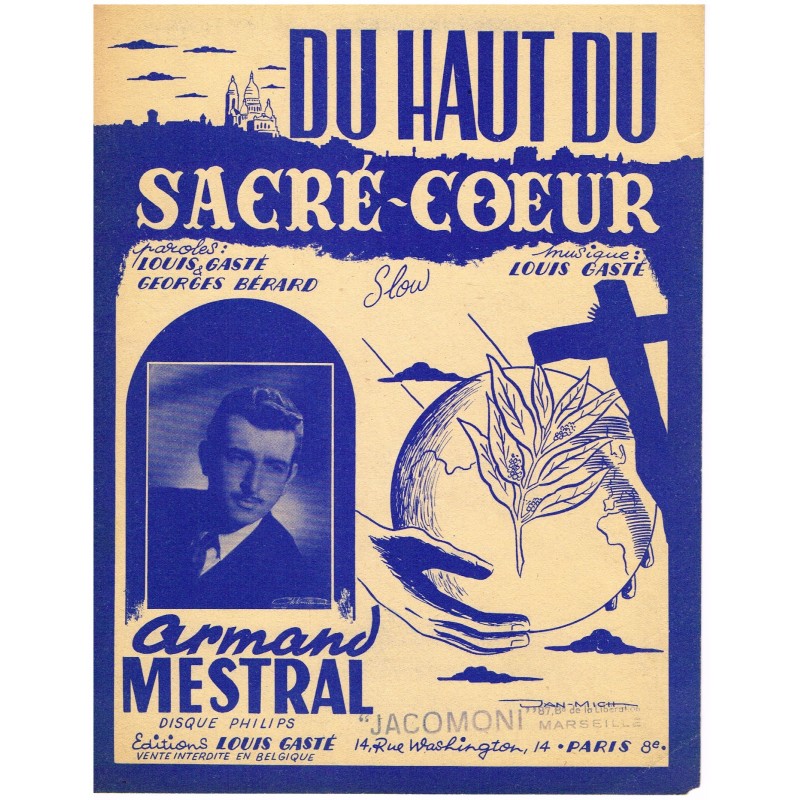 PARTITION DE ARMAND MESTRAL - DU HAUT DU SACRE-COEUR