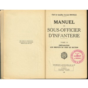 LIVRE - MANUEL DU SOUS-OFFICIER D'INFANTERIE - TOME II