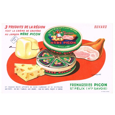 BUVARD MERE PICON : 3 PRODUITS DE LA REGION