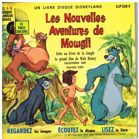 LIVRE DISQUE DISNEYLAND  - LES NOUVELLES AVENTURES DE MOWGLI