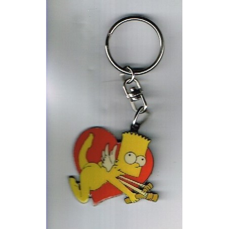 PORTE CLES SIMPSONS BART CUPIDON - METAL EMAILLE