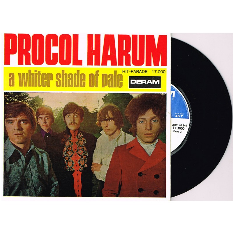 DISQUE 45 TOURS 17 cm SP BIEM -  PROCOL HARUM - A WHITER SHADE OF PALE