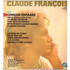 DISQUE 33 TOURS CLAUDE FRANCOIS - CHANSON POPULAIRE