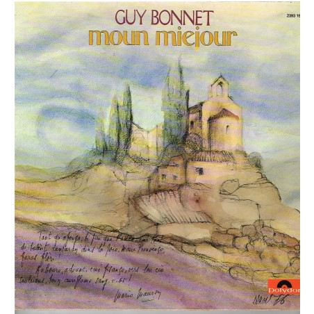 DISQUE 33 TOURS GUY BONNET - MOUN MIEJOUR - MON MIDI