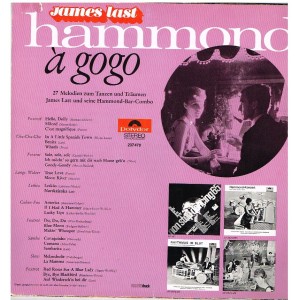 DISQUE 33 TOURS  JAMES LAST - HAMMOND A GOGO