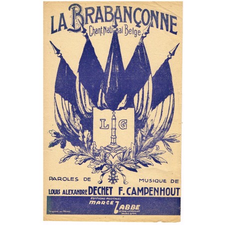 PARTITION DU CHANT NATIONAL BELGE - LA BRABANCONNE