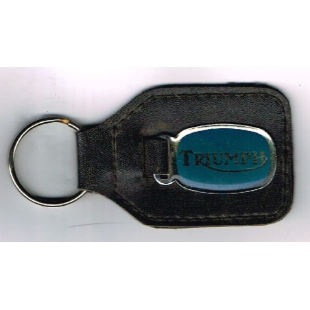 PORTE CLES TRIUMPH CUIR, METAL ET EPOXY