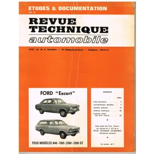 REVUE TECHNIQUE AUTOMOBILE 1970 - FORD "ESCORT"
