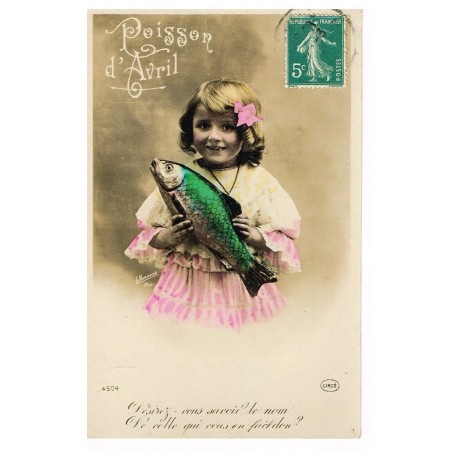 CARTE POSTALE 1er AVRIL - POISSON D'AVRIL