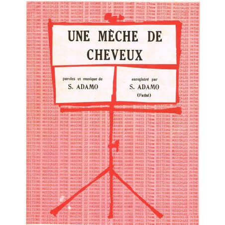 PARTITION ADAMO﻿ - UNE MECHE DE CHEVEUX