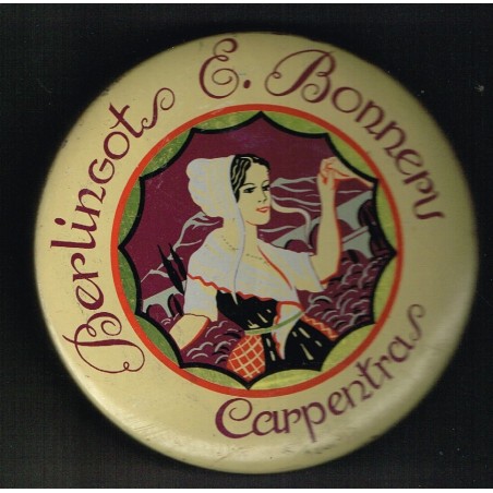 BOITE METAL ANCIENNE BERLINGOTS E. BONNERU DE CARPENTRAS