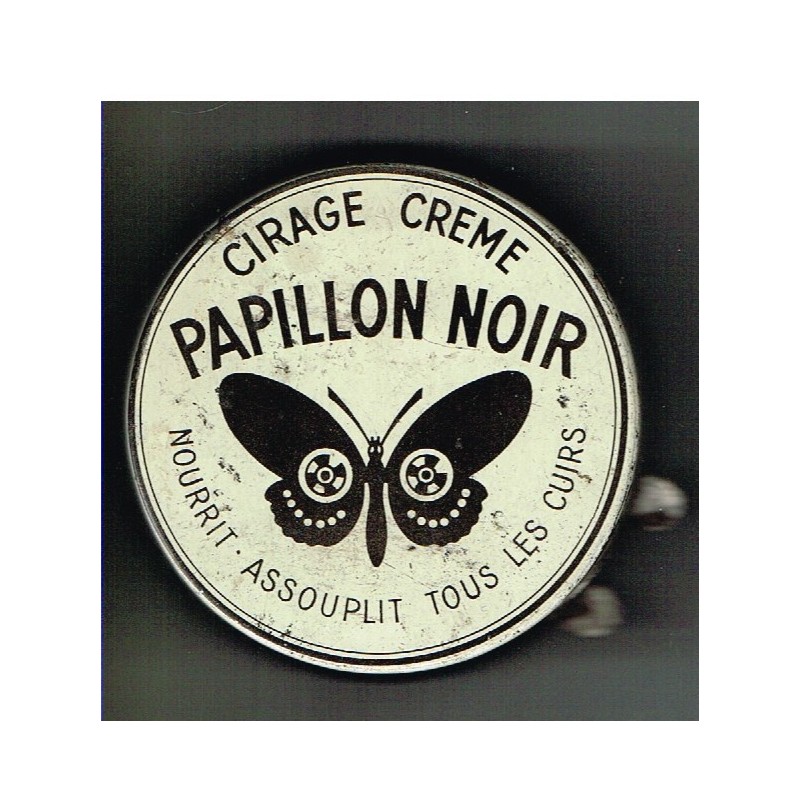 BOITE METAL ANCIENNE CIRAGE CREME PAPILLON NOIR N° 3