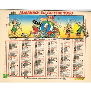 CALENDRIER ALMANACH DU FACTEUR 1990 - ASTERIX