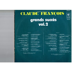 ALBUM 2 DISQUES 33 TOURS CLAUDE FRANCOIS - GRANDS SUCCES VOL 2