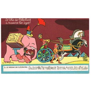 CARTE POSTALE PUBLICITAIRE - LE THE DE L'ELEPHANT A TRAVERS LES AGES ! N° 3