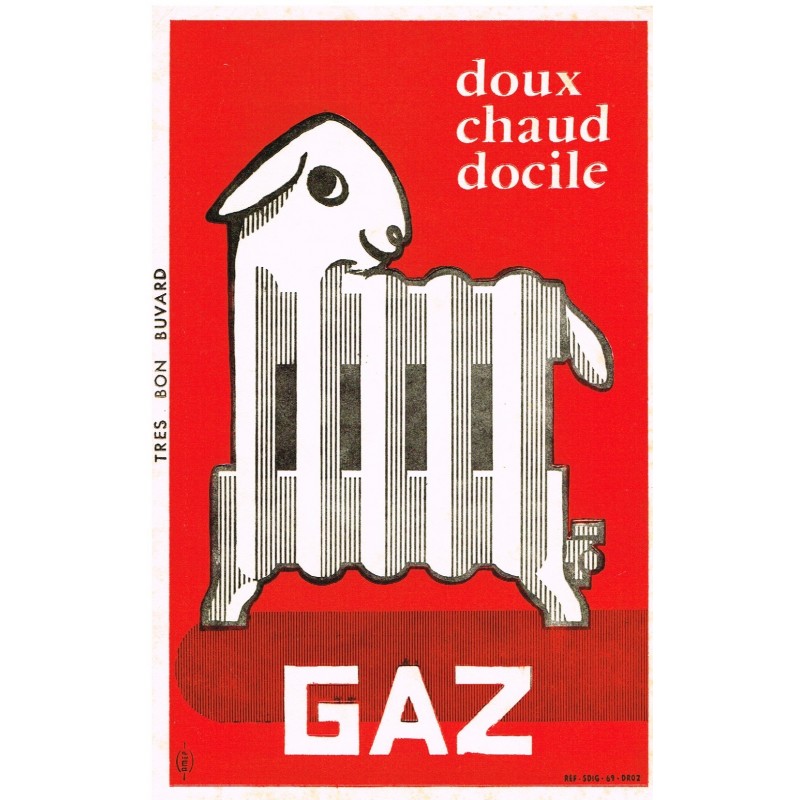 BUVARD GAZ DOUX CHAUD DOCILE