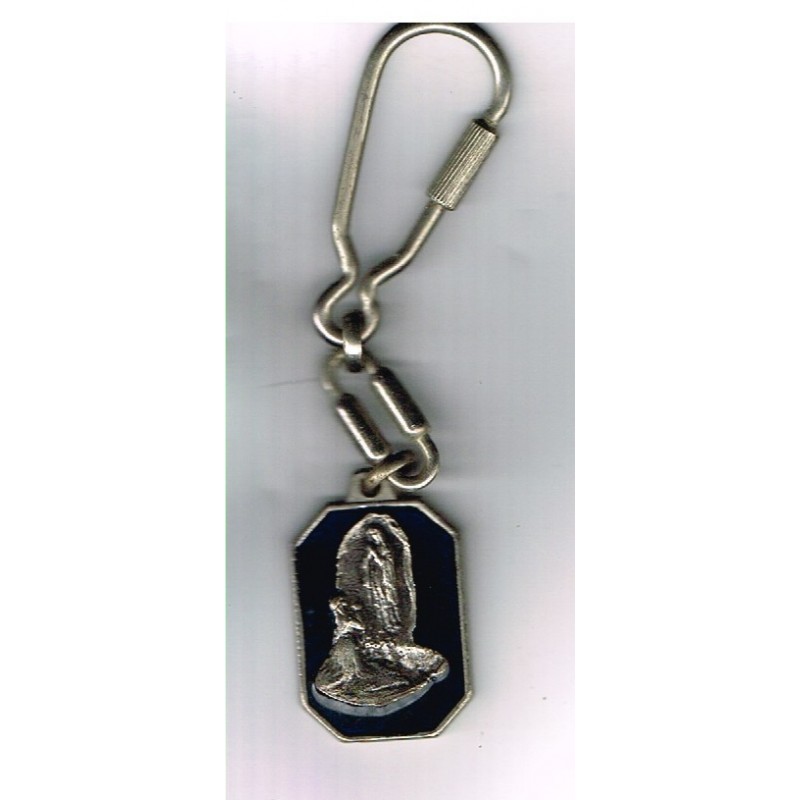 PORTE CLES SAINTE BERNADETTE  METAL EMAILLE