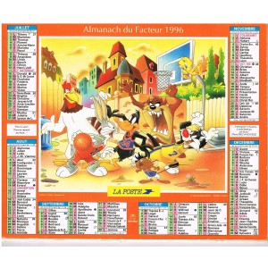 CALENDRIER ALMANACH DU FACTEUR 1996 - WARNER BROS - LOONEY TUNES