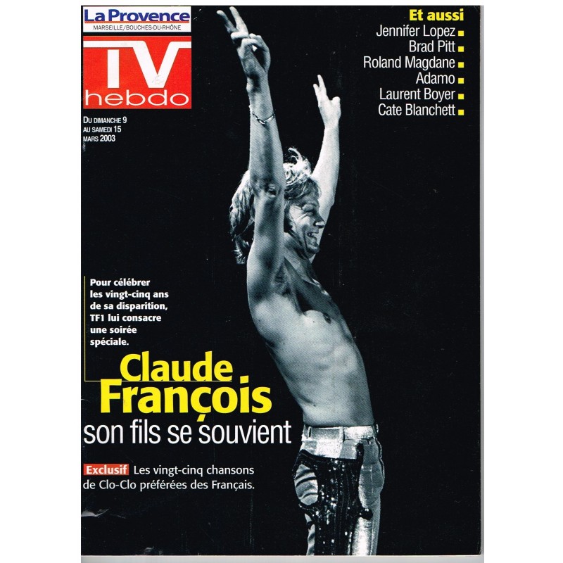 TV HEBDO N° 831 - CLAUDE FRANCOIS : SON FILS SE SOUVIENT