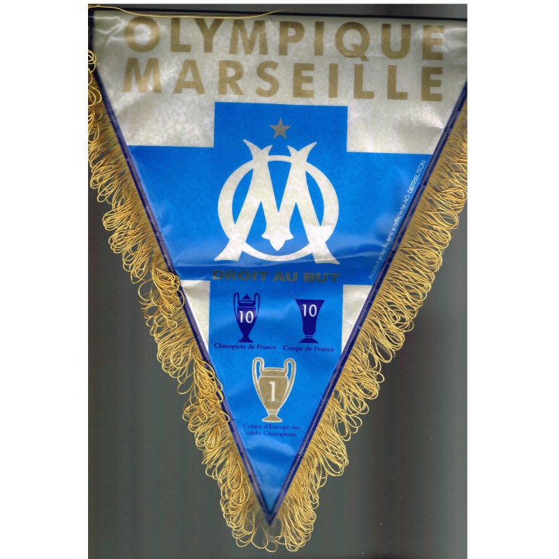 FANION OLYMPIQUE DE MARSEILLE TRIANGULAIRE