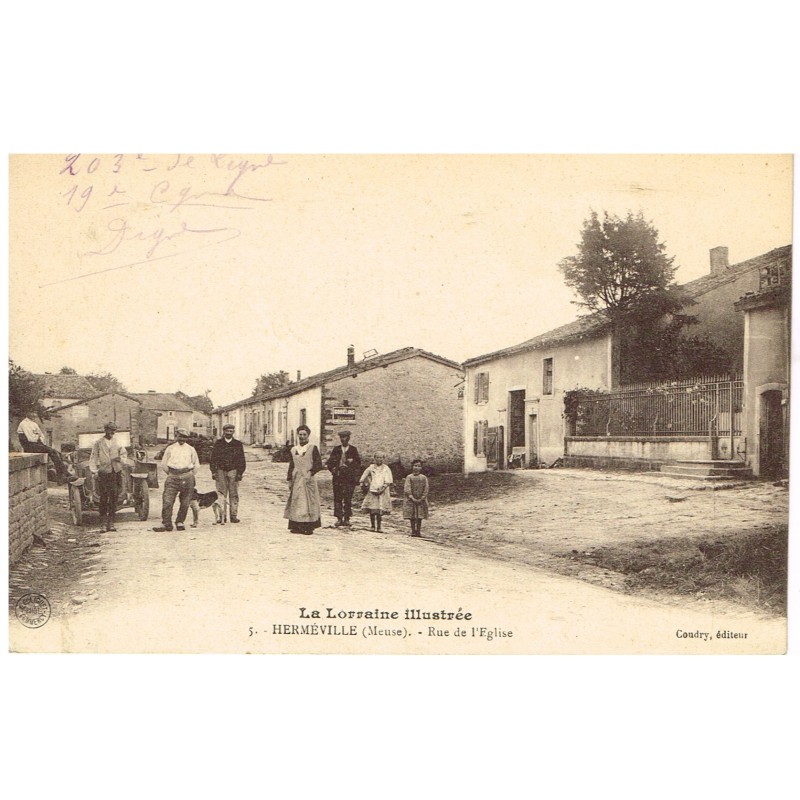 CP55 - HERMEVILLE - RUE DE L'EGLISE