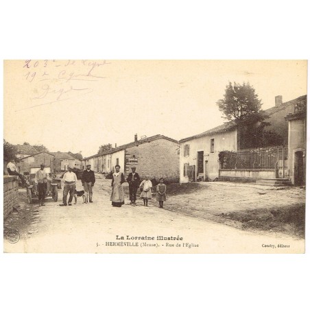 CP55 - HERMEVILLE - RUE DE L'EGLISE