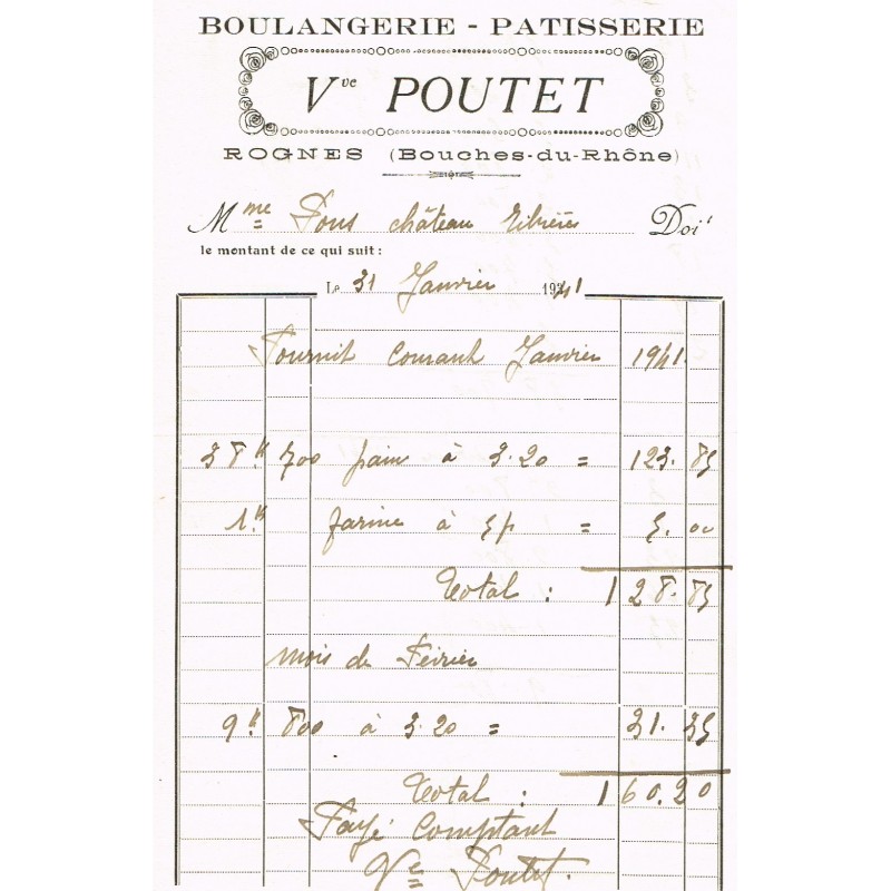 LOT DE 11 FACTURES - ROGNES (13)