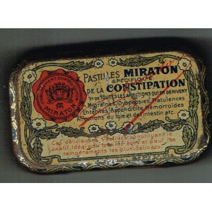 BOITE ANCIENNE LAXATIF HYDROMINERAL MIRATON