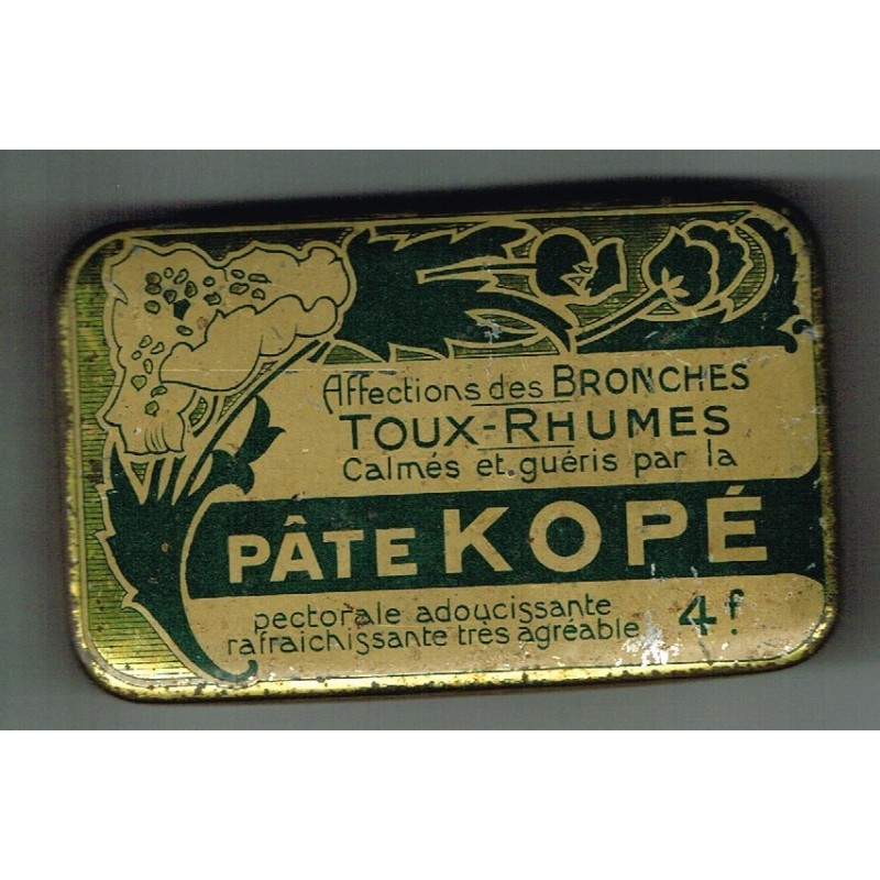 BOITE ANCIENNE EN METAL DE PATE KOPE BOITE ANCIENNE EN METAL DE PATE KOPE