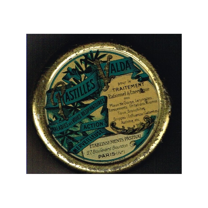 BOITE ANCIENNE METAL DE PASTILLES VALDA BOITE ANCIENNE METAL DE PASTILLES VALDA