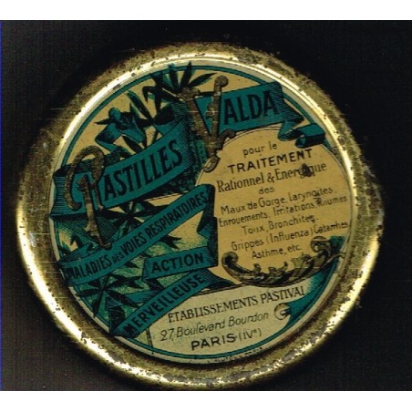 BOITE ANCIENNE METAL DE PASTILLES VALDA