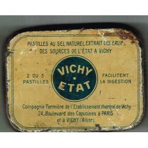 BOITE ANCIENNE METAL DE PASTILLES VICHY