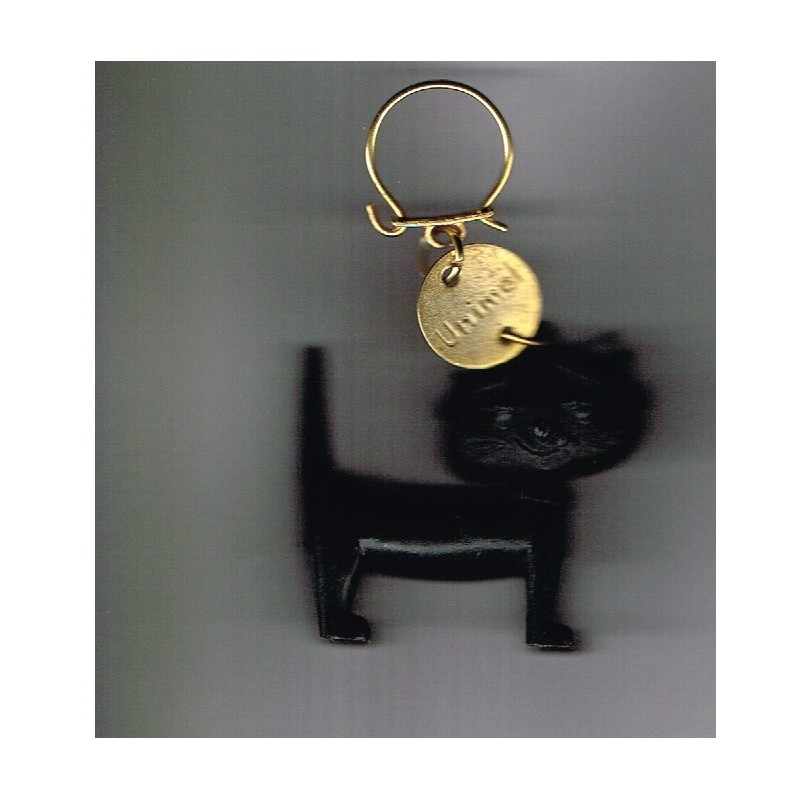 PORTE CLES CHAT NOIR UNIMEL EN 3D