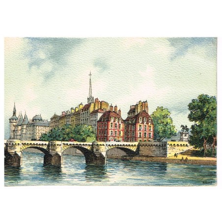 CARTE POSTALE PARIS - LE PONT NEUF - BARRE DAYEZ