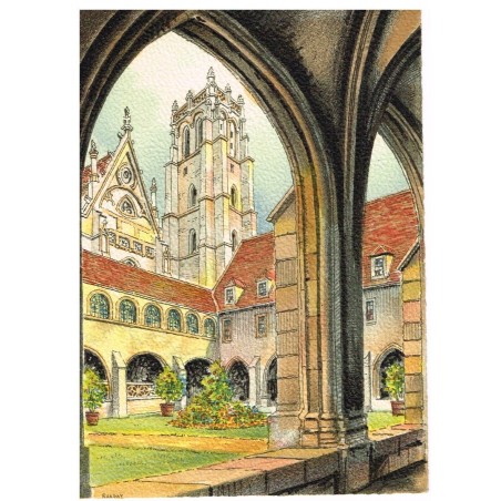 CARTE POSTALE BOURG-EN-BRESSE - L'EGLISE DE BROU. LE CLOITRE - BARRE DAYEZ