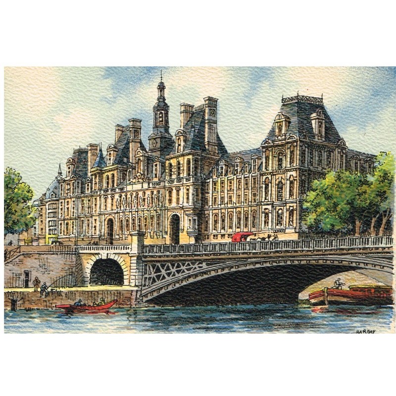 CARTE POSTALE PARIS - L'HOTEL DE VILLE - BARRE DAYEZ