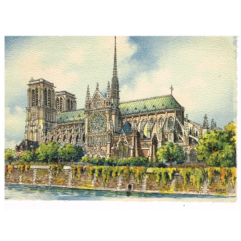 CARTE POSTALE PARIS - NOTRE DAME (CÔTE SUD) - BARRE DAYEZ