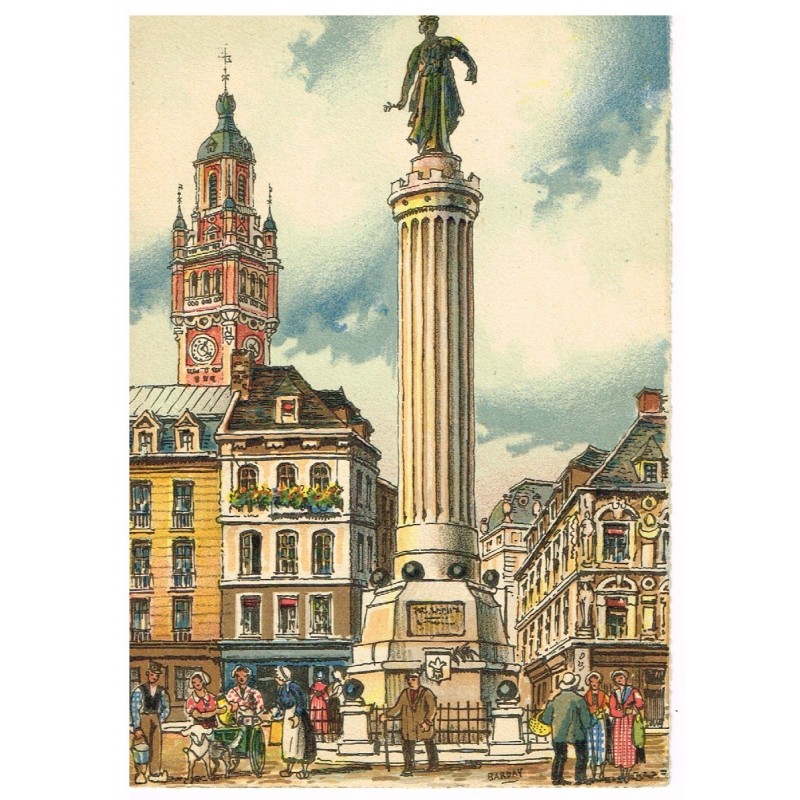 CARTE POSTALE PARIS - LA DEESSE ET LA GRAND'PLACE - BARRE DAYEZ