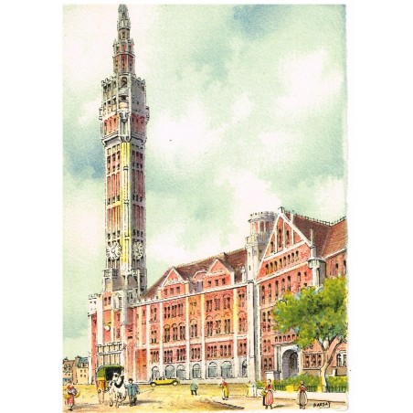 CARTE POSTALE LILLE - LE BEFFROI DE L'HOTEL-DE-VILLE - BARRE DAYEZ