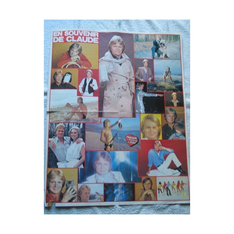 POSTER CLAUDE FRANCOIS MULTI-VUES - EN SOUVENIR DE CLAUDE