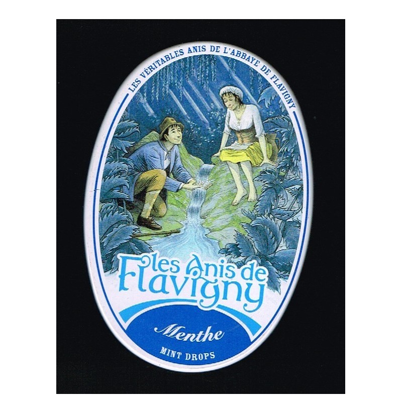 BOITE LES ANIS DE  FLAVIGNY A LA MENTHE