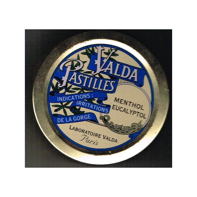 BOITE METAL PASTILLES VALDA - MENTHOL EUCALYPTOL