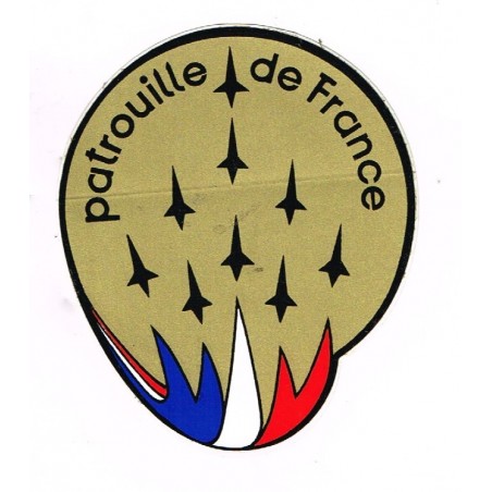 AUTOCOLLANT DE LA PATROUILLE DE FRANCE AVEC 9 AVIONS GRANDS MODELES STYLISES