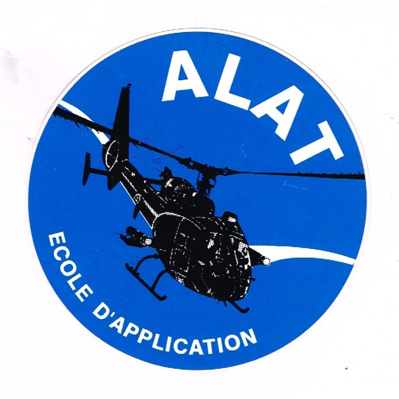 AUTOCOLLANT ECOLE D'APPLICATION DE L'ALAT - HELICOPTERE GAZELLE.