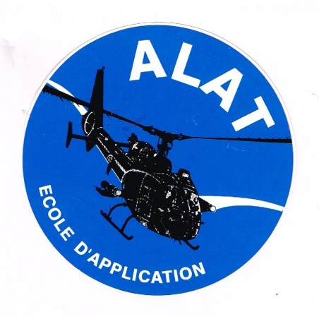 AUTOCOLLANT ECOLE D'APPLICATION DE L'ALAT - HELICOPTERE GAZELLE.