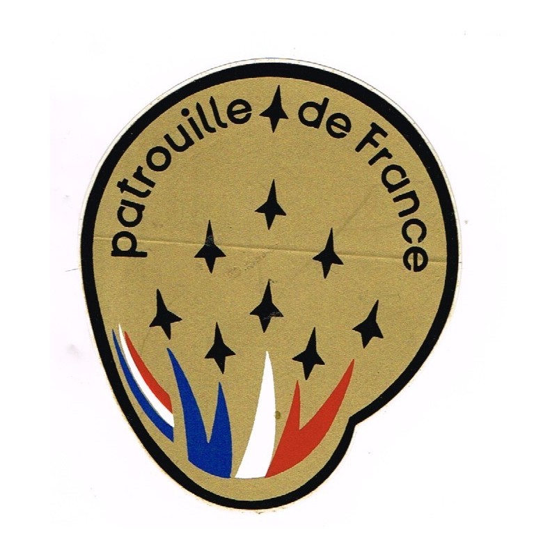 AUTOCOLLANT DE LA PATROUILLE DE FRANCE AVEC 8 AVIONS PETITS MODELES STYLISES (N° 3)