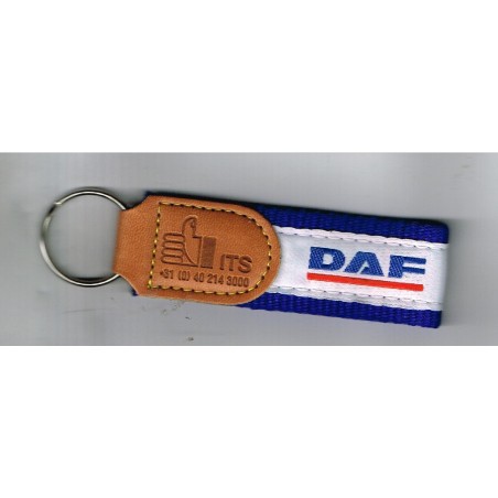 PORTE CLES DAF CUIR ET TISSU